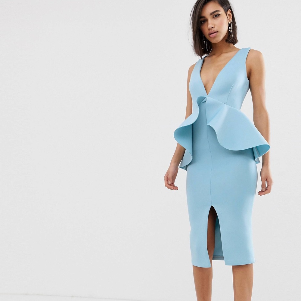 ASOS Lavish Alice Peplum Scuba Dress